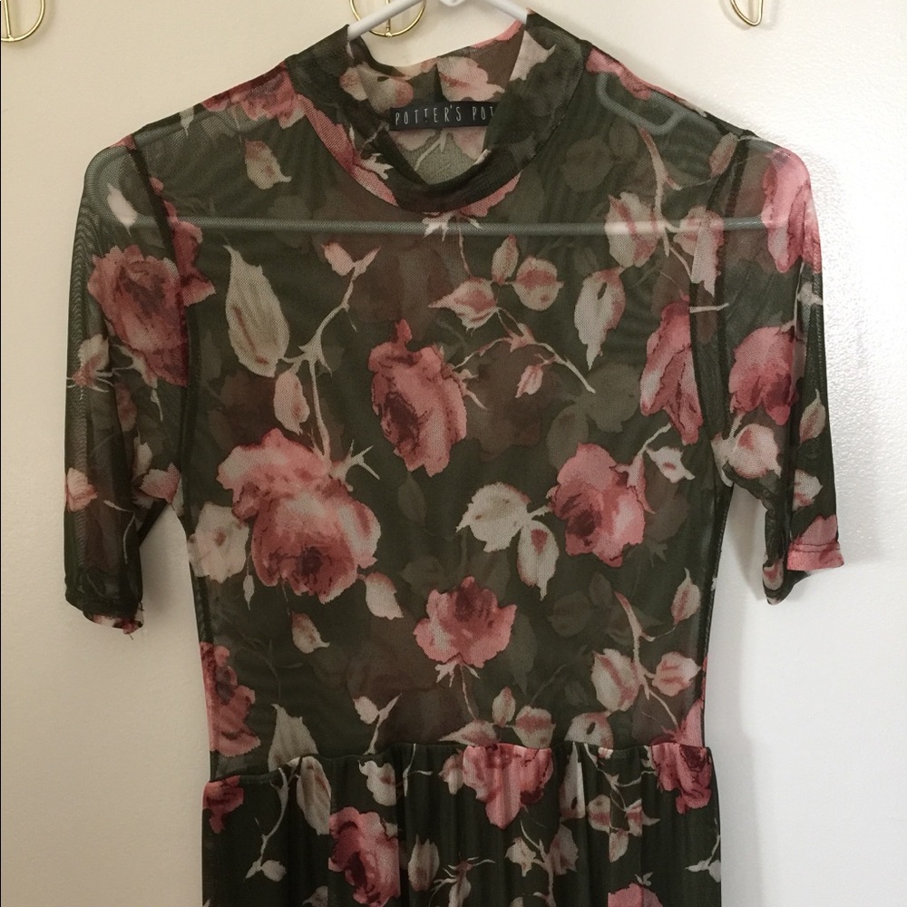 90’s Vibe mesh floral dress